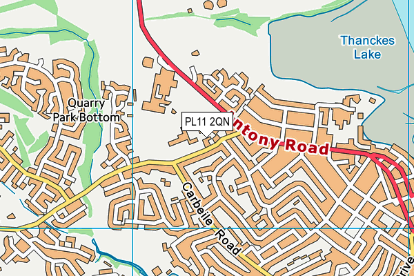 PL11 2QN map - OS VectorMap District (Ordnance Survey) PL11 2QN map - OS VectorMap District (Ordnance Survey)