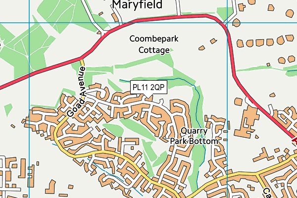 PL11 2QP map - OS VectorMap District (Ordnance Survey) PL11 2QP map - OS VectorMap District (Ordnance Survey)
