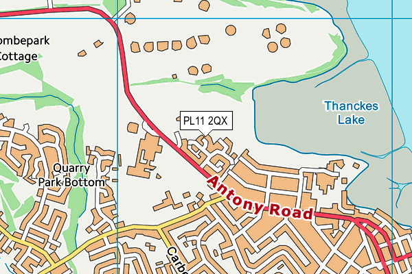 PL11 2QX map - OS VectorMap District (Ordnance Survey) PL11 2QX map - OS VectorMap District (Ordnance Survey)
