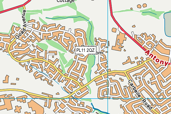 PL11 2QZ map - OS VectorMap District (Ordnance Survey) PL11 2QZ map - OS VectorMap District (Ordnance Survey)