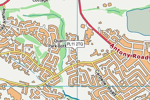 PL11 2TQ map - OS VectorMap District (Ordnance Survey) PL11 2TQ map - OS VectorMap District (Ordnance Survey)