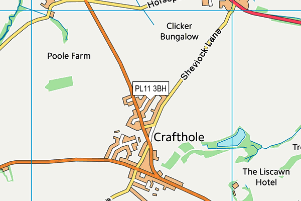 PL11 3BH map - OS VectorMap District (Ordnance Survey)