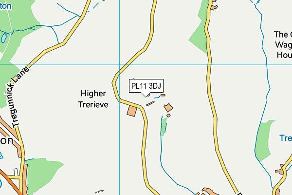 PL11 3DJ map - OS VectorMap District (Ordnance Survey)