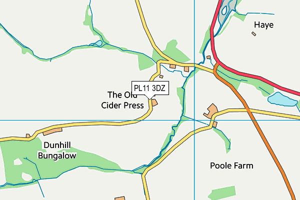 PL11 3DZ map - OS VectorMap District (Ordnance Survey) PL11 3DZ map - OS VectorMap District (Ordnance Survey)