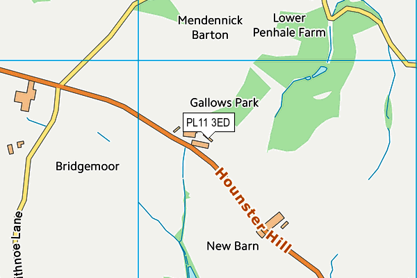 PL11 3ED map - OS VectorMap District (Ordnance Survey) PL11 3ED map - OS VectorMap District (Ordnance Survey)