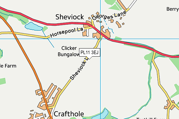 PL11 3EJ map - OS VectorMap District (Ordnance Survey) PL11 3EJ map - OS VectorMap District (Ordnance Survey)