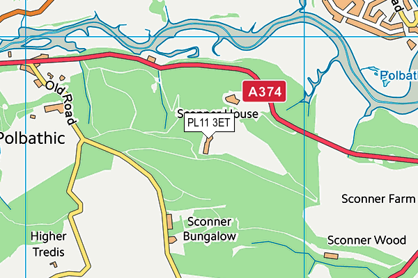 PL11 3ET map - OS VectorMap District (Ordnance Survey) PL11 3ET map - OS VectorMap District (Ordnance Survey)