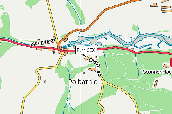PL11 3EX map - OS VectorMap District (Ordnance Survey)