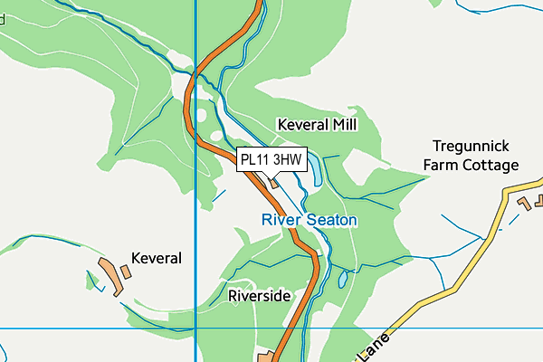 PL11 3HW map - OS VectorMap District (Ordnance Survey)