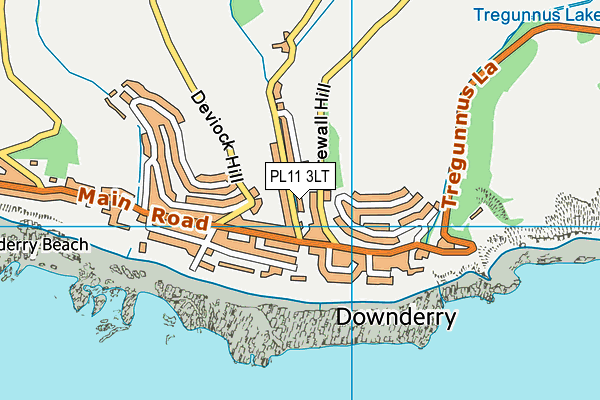 PL11 3LT map - OS VectorMap District (Ordnance Survey)