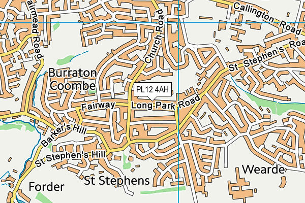 PL12 4AH map - OS VectorMap District (Ordnance Survey) PL12 4AH map - OS VectorMap District (Ordnance Survey)