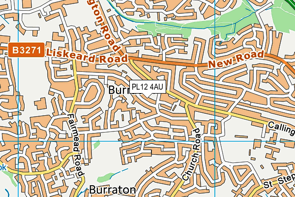 PL12 4AU map - OS VectorMap District (Ordnance Survey) PL12 4AU map - OS VectorMap District (Ordnance Survey)