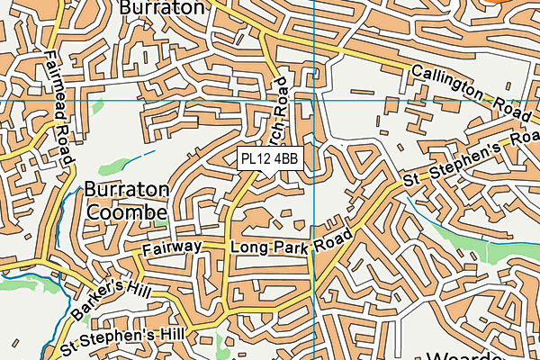 PL12 4BB map - OS VectorMap District (Ordnance Survey) PL12 4BB map - OS VectorMap District (Ordnance Survey)