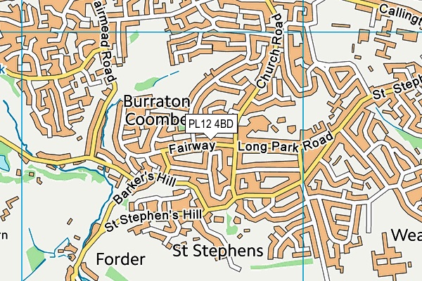 PL12 4BD map - OS VectorMap District (Ordnance Survey) PL12 4BD map - OS VectorMap District (Ordnance Survey)