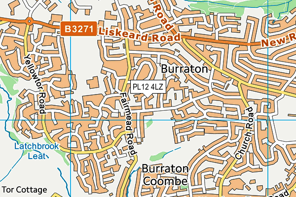 PL12 4LZ map - OS VectorMap District (Ordnance Survey) PL12 4LZ map - OS VectorMap District (Ordnance Survey)