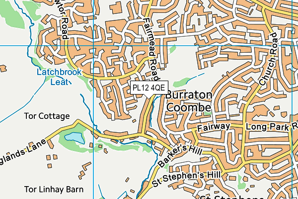 PL12 4QE map - OS VectorMap District (Ordnance Survey) PL12 4QE map - OS VectorMap District (Ordnance Survey)