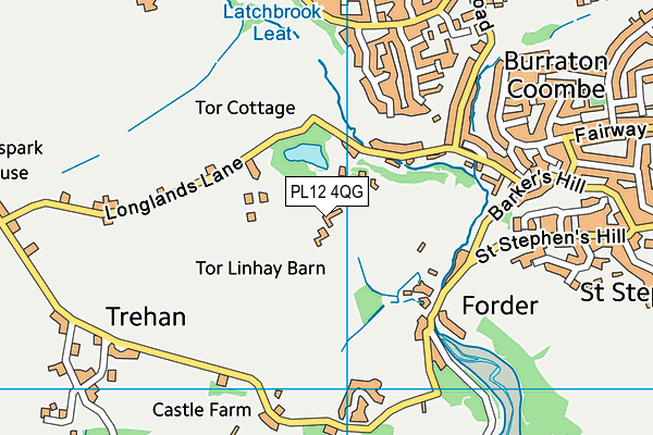 PL12 4QG map - OS VectorMap District (Ordnance Survey) PL12 4QG map - OS VectorMap District (Ordnance Survey)