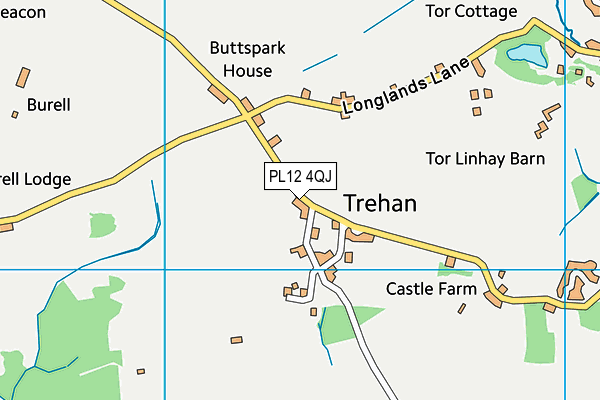 PL12 4QJ map - OS VectorMap District (Ordnance Survey) PL12 4QJ map - OS VectorMap District (Ordnance Survey)