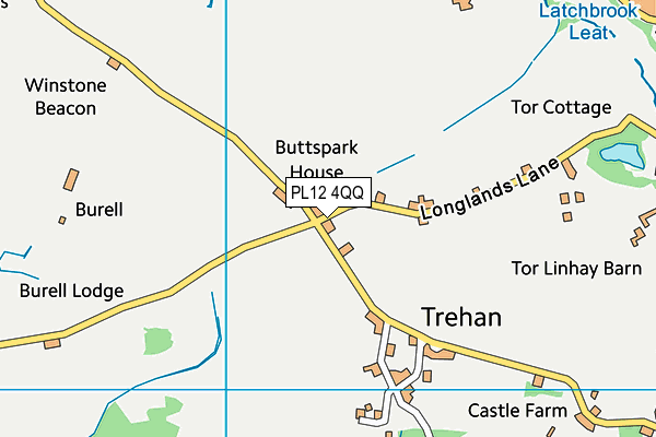 PL12 4QQ map - OS VectorMap District (Ordnance Survey) PL12 4QQ map - OS VectorMap District (Ordnance Survey)
