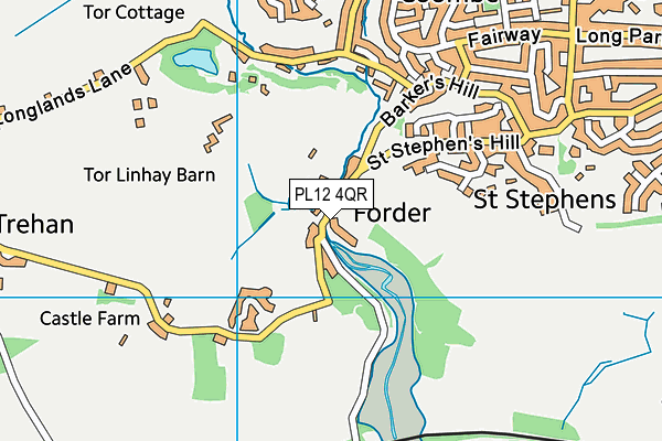 PL12 4QR map - OS VectorMap District (Ordnance Survey) PL12 4QR map - OS VectorMap District (Ordnance Survey)