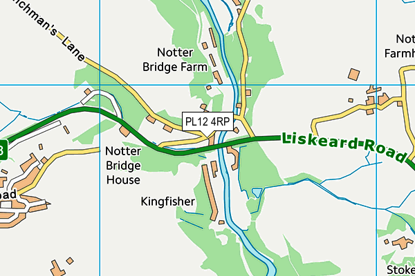 PL12 4RP map - OS VectorMap District (Ordnance Survey) PL12 4RP map - OS VectorMap District (Ordnance Survey)