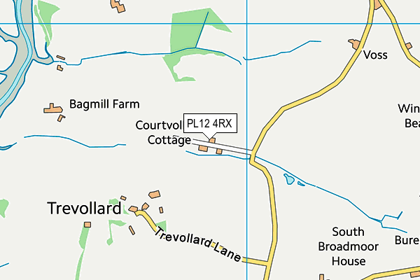 PL12 4RX map - OS VectorMap District (Ordnance Survey) PL12 4RX map - OS VectorMap District (Ordnance Survey)