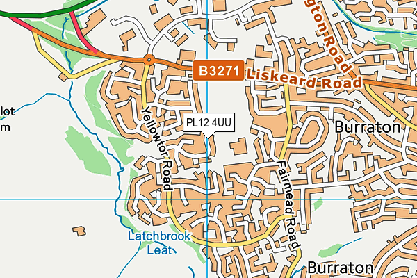 PL12 4UU map - OS VectorMap District (Ordnance Survey) PL12 4UU map - OS VectorMap District (Ordnance Survey)