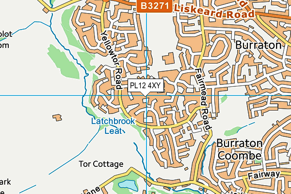 PL12 4XY map - OS VectorMap District (Ordnance Survey) PL12 4XY map - OS VectorMap District (Ordnance Survey)