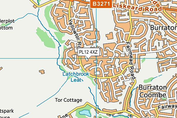 PL12 4XZ map - OS VectorMap District (Ordnance Survey) PL12 4XZ map - OS VectorMap District (Ordnance Survey)
