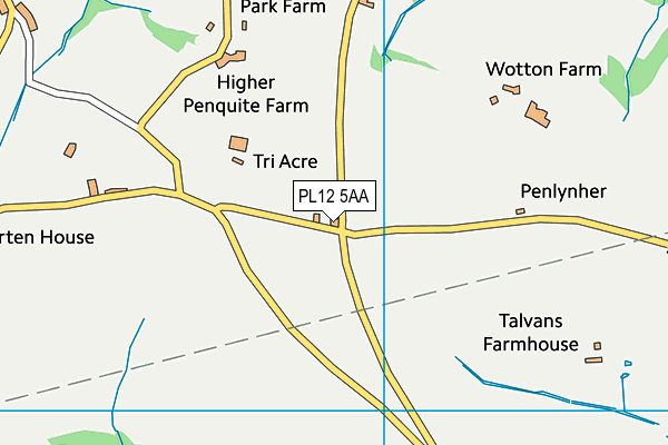 PL12 5AA map - OS VectorMap District (Ordnance Survey) PL12 5AA map - OS VectorMap District (Ordnance Survey)