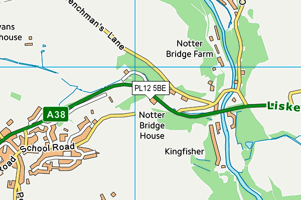 PL12 5BE map - OS VectorMap District (Ordnance Survey) PL12 5BE map - OS VectorMap District (Ordnance Survey)