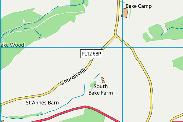 PL12 5BP map - OS VectorMap District (Ordnance Survey) PL12 5BP map - OS VectorMap District (Ordnance Survey)