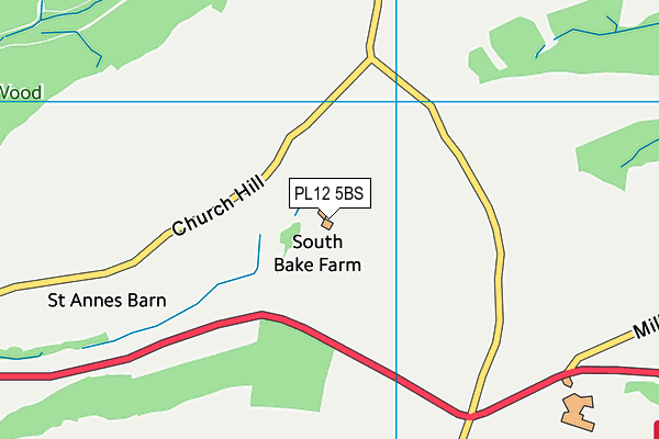 PL12 5BS map - OS VectorMap District (Ordnance Survey) PL12 5BS map - OS VectorMap District (Ordnance Survey)