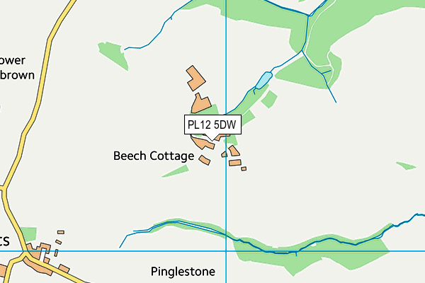 PL12 5DW map - OS VectorMap District (Ordnance Survey) PL12 5DW map - OS VectorMap District (Ordnance Survey)