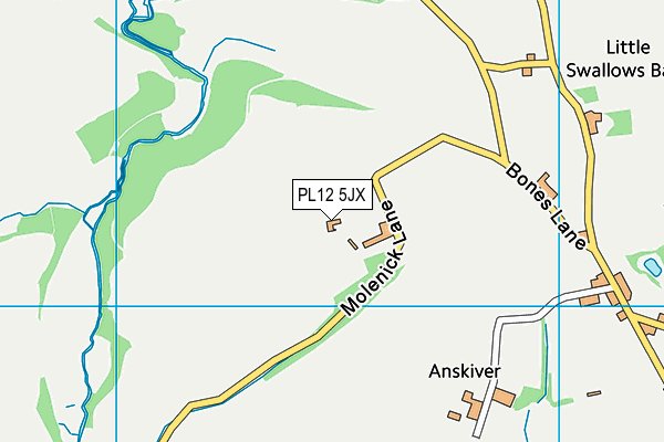 PL12 5JX map - OS VectorMap District (Ordnance Survey) PL12 5JX map - OS VectorMap District (Ordnance Survey)