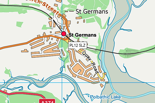 PL12 5LZ map - OS VectorMap District (Ordnance Survey) PL12 5LZ map - OS VectorMap District (Ordnance Survey)