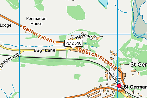PL12 5NU map - OS VectorMap District (Ordnance Survey) PL12 5NU map - OS VectorMap District (Ordnance Survey)