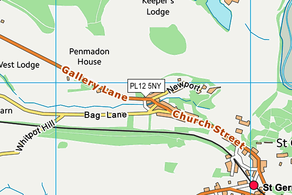 PL12 5NY map - OS VectorMap District (Ordnance Survey) PL12 5NY map - OS VectorMap District (Ordnance Survey)