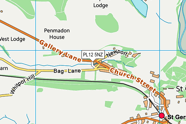PL12 5NZ map - OS VectorMap District (Ordnance Survey) PL12 5NZ map - OS VectorMap District (Ordnance Survey)