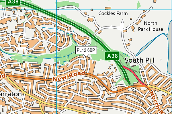 PL12 6BP map - OS VectorMap District (Ordnance Survey) PL12 6BP map - OS VectorMap District (Ordnance Survey)