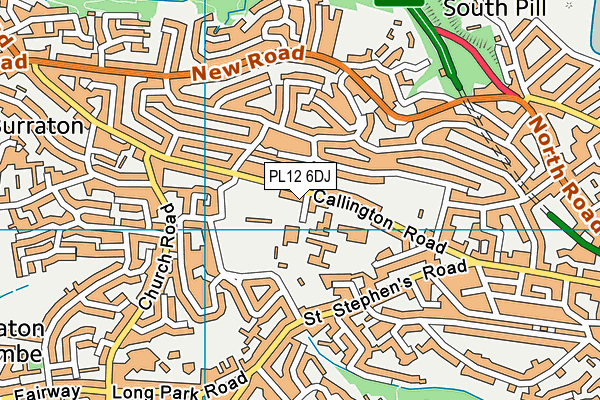 PL12 6DJ map - OS VectorMap District (Ordnance Survey) PL12 6DJ map - OS VectorMap District (Ordnance Survey)