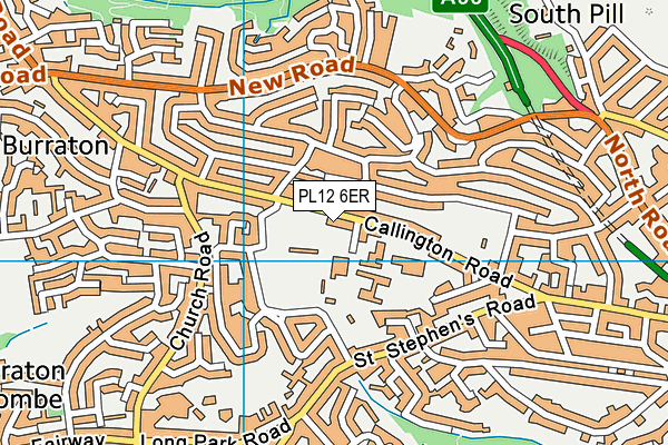 PL12 6ER map - OS VectorMap District (Ordnance Survey) PL12 6ER map - OS VectorMap District (Ordnance Survey)