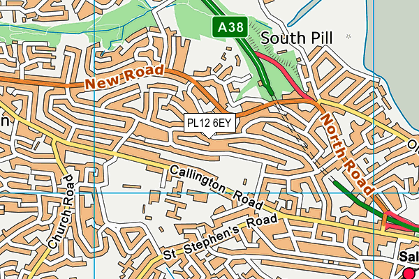 PL12 6EY map - OS VectorMap District (Ordnance Survey) PL12 6EY map - OS VectorMap District (Ordnance Survey)