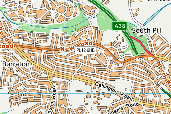 PL12 6HB map - OS VectorMap District (Ordnance Survey) PL12 6HB map - OS VectorMap District (Ordnance Survey)