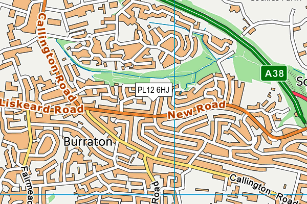PL12 6HJ map - OS VectorMap District (Ordnance Survey) PL12 6HJ map - OS VectorMap District (Ordnance Survey)