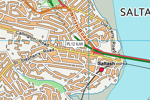 PL12 6JW map - OS VectorMap District (Ordnance Survey)