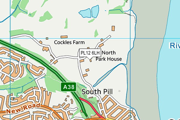 PL12 6LH map - OS VectorMap District (Ordnance Survey) PL12 6LH map - OS VectorMap District (Ordnance Survey)
