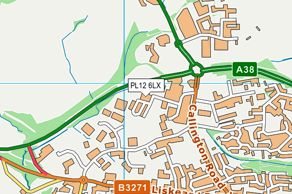 PL12 6LX map - OS VectorMap District (Ordnance Survey)
