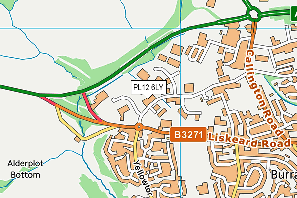 PL12 6LY map - OS VectorMap District (Ordnance Survey) PL12 6LY map - OS VectorMap District (Ordnance Survey)