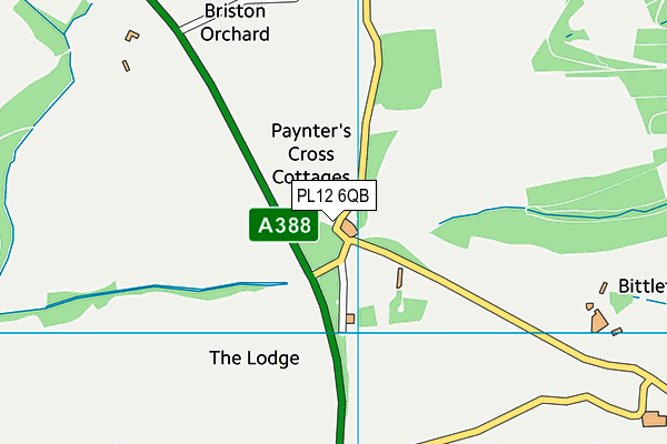 PL12 6QB map - OS VectorMap District (Ordnance Survey) PL12 6QB map - OS VectorMap District (Ordnance Survey)